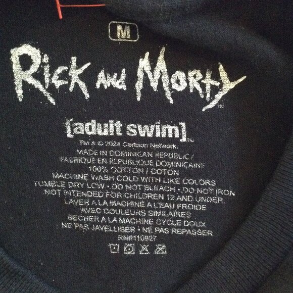 Rick & Morty Adult Swim Tee; M; 2024. Graphic, Rick & Morty Collectible, Dudes - Picture 4 of 4